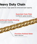 134 Link Drive Chain For 2 Stroke Dirt Bikes And Pocket Rockets Compatible With 47cc 49cc 50cc pit bikes mini choppers ATVs go karts