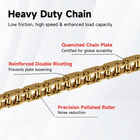 134 Link Drive Chain For 2 Stroke Dirt Bikes And Pocket Rockets Compatible With 47cc 49cc 50cc pit bikes mini choppers ATVs go karts