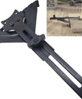 Precision Edge Guide For Fixed Base Router With Adjustable Design, shown separately and installed on router for woodworking projects.