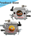 Carburetor Kit Replacement For Echo CS590 CS600P CS600 CS610 CS620 And Shindaiwa 591 Chainsaws With dimensional view.