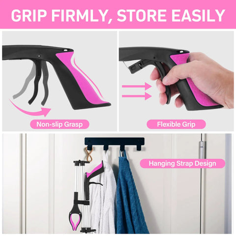 36 Inch Foldable Reacher Grabber Tool For Seniors With Anti Slip Grip For Easy Grab And 360 Degree Rotating Jaw Magnetic Pickup Lightweight Aluminum Shaft Heavy Duty Strength For After Surgery Recovery And Disabled Aid