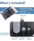 Universal Garage Door Opener Remote 2 Pack For Sears Craftsman LiftMaster Chamberlain Models 1993 To Present With accessories