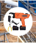 Workhorse Rebar Tie Gun 30 Mm To 60 Mm Cordless Tying Tool With Pliers And Charger for civil construction rebar binding