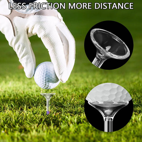 Plastic Golf Tees 3 1/4 Inches, 50 Pack, Unbreakable Tees With Cup Prongs 6 Or 8, Reduces Friction And Side Spin, Long Tees Bulk For Men