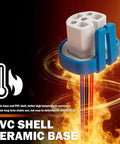 Rock Solid Ceramic Headlight Wiring Harness Connector Adapter For 9007 9004 Hb1 Hb5 Bulbs with ceramic and PVC material.