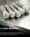 Heavy Duty Rock Solid Wheel Studs M12 By 1.5 Thread 49 Millimeter Long Steel Lug Bolts Rustproof OEM replacement auto parts on metallic surface.