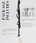 Ultimate Chill Cotton Sensory Cocoon Swing For Kids Autism And Adhd Therapy Support Indoor Outdoor Hammock hardware kit and installation instructions