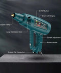 Close-up of Portable 110V Welding Machine Kit With IGBT Inverter Arc Welder, showing MMA gun and controls