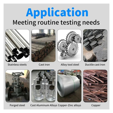 Portable Digital Leeb Hardness Tester With LCD Display And Real Deal Metal Testing Built For The Daily Grind shows various metals.