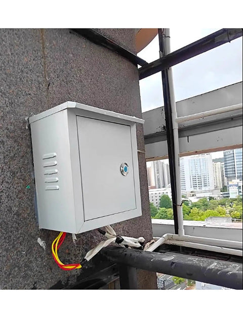 Vertical Round Lock Power Distribution Box With Customizable Electric Meter Panel And Monitor Control Enclosure for outdoor use