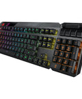 Modular Wireless Gaming Mechanical Keyboard With Snappy Tactile Switches Detachable Numpad and Plush Support Wrist Rest in RGB