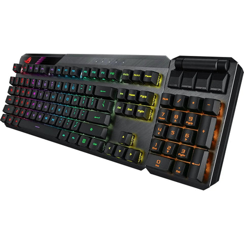 Modular Wireless Gaming Mechanical Keyboard With Snappy Tactile Switches Detachable Numpad and Plush Support Wrist Rest in RGB
