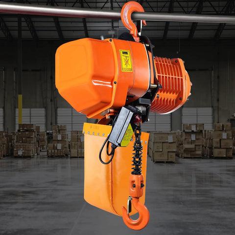 2 Ton Wireless Electric Chain Hoist With 4400 Lbs Capacity 20 Ft Lifting Height IP54 Protection overhead in warehouse