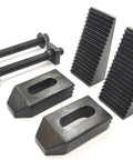 Clamp Kit For Rotary Tables And Milling Tables Face Plates And Vertical Slides Pro Grade M6 Clamp Kit components on display