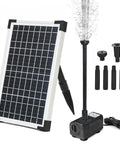 Best Value Solar Pond Pump Kit With 216 GPH Flow And 13W Adjustable Output Dry Run Protection Monocrystalline Panel Powered Pump