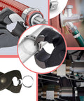 9 Inch Ear Clamp Pliers Carbon Steel Pincer Tool single ear crimp pincers shown clamping hose in DIY metalworking projects