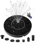 Upgraded Solar Powered Fountain Pump With Six Nozzles For Outdoor Garden Pond Pool And Bird Bath, Auto Sensing Water Pump Delivers A 19.7 Inch Spray From A High Efficiency 6.3 Inch Mono Solar Panel No Fuss