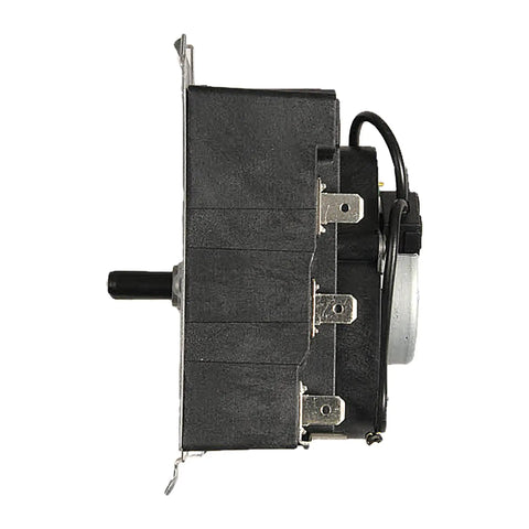 Side view of Dryer Timer WE4M533 Replacement Part For GE Dryers OEM Authorized Black Timer Module, plug and play design.