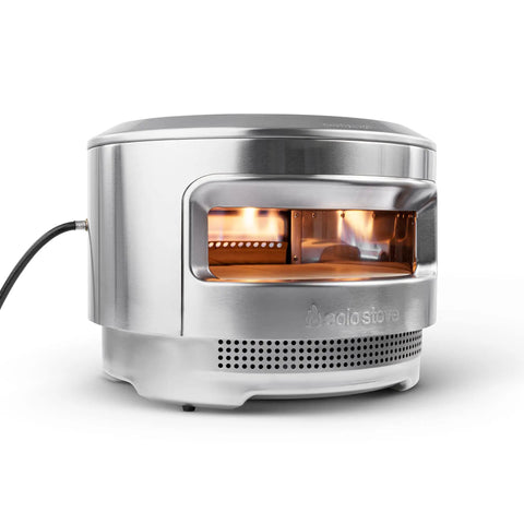 Pi Pizza Oven With Wood Or Gas Burner For Backyard Pizza Nights, Cordierite Stone Surface, Stainless Steel Outdoor Maker