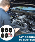 Mechanic installing All In One Split Wire Loom Kit For Cable Management With High Temperature Resistant Loom Tubing Auto Wiring Protection Pet And Rodent Proof Cord Organizer Heat Shrink Tubing Silicone Tape And Ties in car engine bay