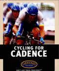Cadence Boost Cycling Training DVD cover featuring a cyclist in blue gear racing, highlighting aerobic fitness and cadence control.