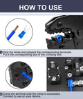 How to use Insulated Crimp Wire Connector Terminal Kit 200 PC Assortment With Ring Butt Spade Fork Connectors 22 To 16 GA 16 To 14 GA 12 To 10 GA Solderless DIY Friendly Pro Grade Heavy Duty Electrical Wiring Essentials Durable Copper