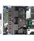 Inside view of Dual Intel Xeon E5-2640 V4 Rackserver With 768GB DDR4 Ram, Perc H730p Raid Controller, showing SSD slots.