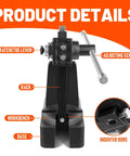 Tough As Nails 3 Ton Arbor Press Heavy Duty Cast Iron Manual Shop Press With Adjustable Lever 12 Inch Workspace front view showing parts.