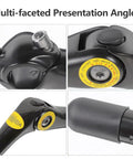 Beefy Black Adjustable Quill Stem 25.4mm Clamp Aluminum Alloy Bike Stem With 180mm Reach And 110mm Extension, detailed angle view