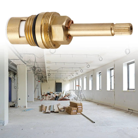 Built Like A Tank Brass Faucet Cartridge With Ceramic Valve Cores For No Nonsense Plumbing Repairs Heat Resistant and Smooth Glide
