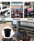 Three Piece Patio Table Umbrella Hole Ring Insert And Cone Wedge Kit For 2.5 Inch Table Holes And 1.5 Inch Umbrella Poles Black