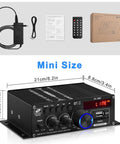 Beefy 400W And 400W Peak HiFi Stereo Amplifier With 40W RMS, Bluetooth 5.0, accessories, remote, power supply