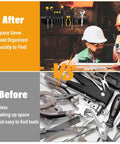 Comparison of tools before and after organizing with Three Pack Heavy Duty Screwdriver And Pliers Organizer Wall Mount Rack, 16.75 Inch Metal Tool Holder
