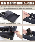 Heavy Duty Electric Coffee Portafilter Cleaner Knock Box Combo shown disassembled for easy cleaning and maintenance