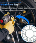 Installation process of Boost Your Build With These Tough 8mm Universal Wheel Spacers Pair on a vehicle wheel.