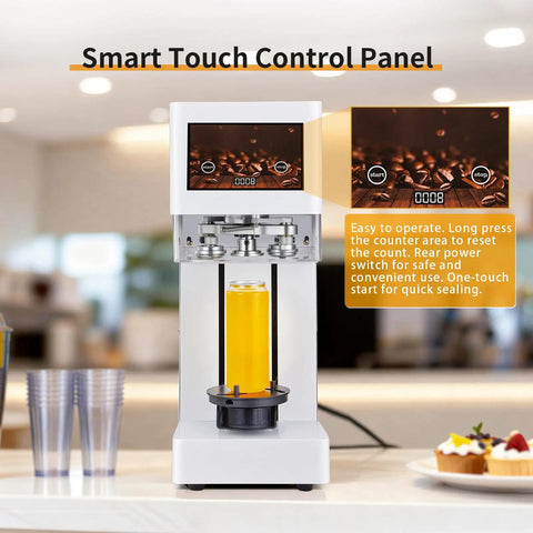Pro Grade Automatic Soda Can Sealer For Aluminum And Plastic Cans With Touch Screen Operation, Auto Height Detection