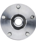 Front view of Rear Wheel Bearing Hubs Assembly Replacement for Subaru vehicles, showing 5-bolt design and durable metal finish.