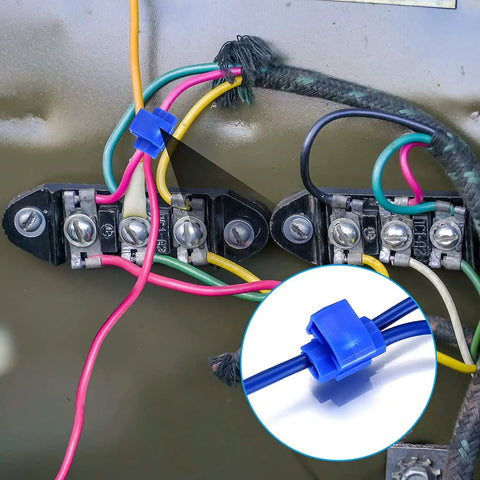 80 Pack Quick Splice Wire Connectors Solderless Snap Electrical Wire Terminals Insulated Crimp Connectors 22 10 AWG in use