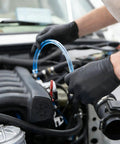 Mechanic using a 6.5 Foot Extended Suction Connection Tube Replacement Hose for Medical Devices with 9mm Standard Connectors