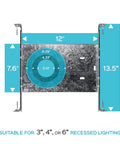 New Construction Recessed Lighting Mounting Plate Kit For 3 4 6 Inch LED Housings With Extendable Hanger Bars ETL Listed 6 Pack