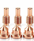 204325 Tips And 192047 Electrodes For Plasma Cutter Torch, Compatible With AirForce 625 And Spectrum 625 CT, copper alloy electrodes visible