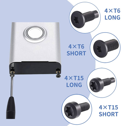 Replacement Security Screws Kit For Video Doorbell 2 Pro 3 Ring Stainless Steel 32 Pieces in Eight Sets with different screw sizes.