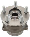 Front view of a wheel hub from the Four Piece Front And Rear Wheel Bearing And Hub Assembly Set For Subaru Crosstrek XV Forester Impreza 2014 2015 2016 2017 2018 2019 2020 2021 2022 2023 16 23 Complete Kit With Front And Rear Hubs
