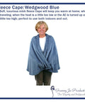 Cozy Wedgwood Blue Fleece Jacket For Women With Inside Pockets All Season Comfort And Go To Wardrobe Favorite Ultra Soft Warmth