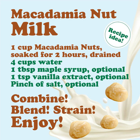 Macadamia Nut Milk Recipe with Macadamia Nuts Bulk 25 Pound Raw Unsalted Unroasted For Snacking And Baking Keto Friendly Kosher And Vegan