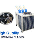 Built Like A Tank Heavy Duty Portable Industrial Air Conditioner 28900 Btu 3150 Watt Commercial Spot Cooler with fan and ducts.