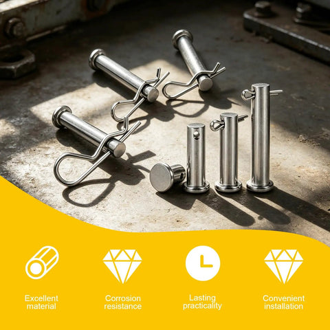 All Purpose Cotter Pin And Fastener Kit 200Pcs 13 Sizes Stainless Steel 304 Clevis Pins And R Clips Set on surface