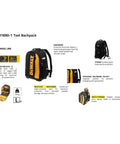 Massive 40 Liter Tool Backpack Built Tough As Nails For Contractors Padded Shoulder And Chest Straps Reinforced Water Resistant Base with ergonomic design.