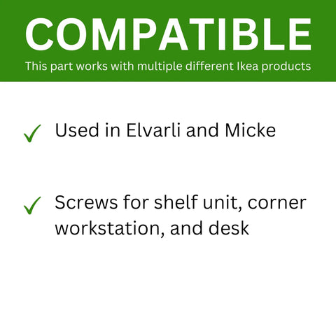 Spare DIY Furniture Screws Kit For Confirmat M7.0-2.4x60/33-35mm With 4mm Hex Recess Zinc Plated Steel for Ikea compatibility