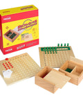 Montessori Math Board For Multiplication And Division Hands On STEM Wooden Educational Toy with boxes and boards.